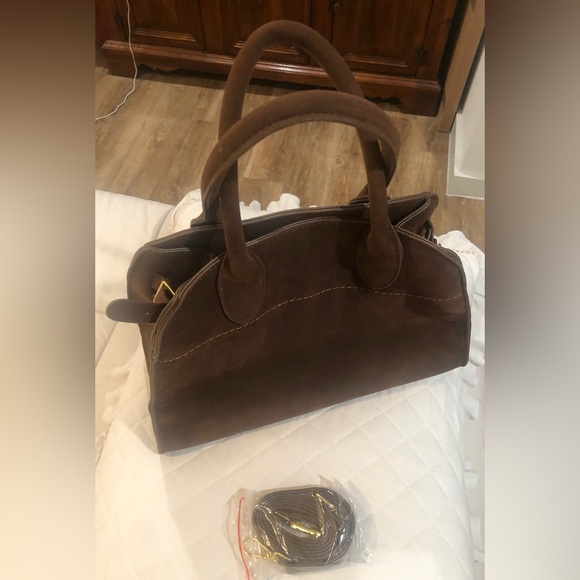Suede Tote Purse - Picture 1 of 5